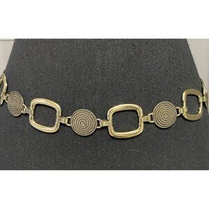 Gold Tone Chain Belt Lobster Claw Hook Fits Approximately 32" to 38"